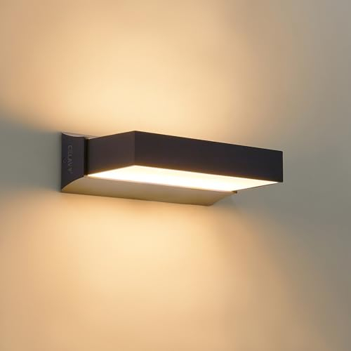 CELAVY LED Außenlampe Außenleuchte Wand - IP65 Up Down Wandleuchte Wandlampe aussen Anthrazit, Aussenlampe Außenwandleuchte Aussenleuchte Haus, Aussenbeleuchtung Außenbeleuchtung Hauswand Terrasse