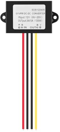 Jadshay Regolatore di Tensione 12v Convertitore di Tensione DC DC Modulo Boost Regolatore 120W Convertitore Boost per Elettronica per Auto Camion Veicolo Barca (12v a 24v 5A)