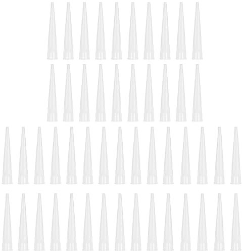 50 Stück kartuschenspitzen silikon spitzen, silikonspitzen silikonspritze aufsätze silikon düsen für Klebedichtmittel und Kartuschenpistole