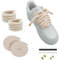 Hugwish 2 Par Cordones Zapatillas Gruesos Para Air Force 1, Rope Laces, Cordones Gordos (8mm,140cm), Cordones Cuerda Chunky Retorcidos Algodon Anchos Redondos Para Cordones de Bricolaje (Beige)