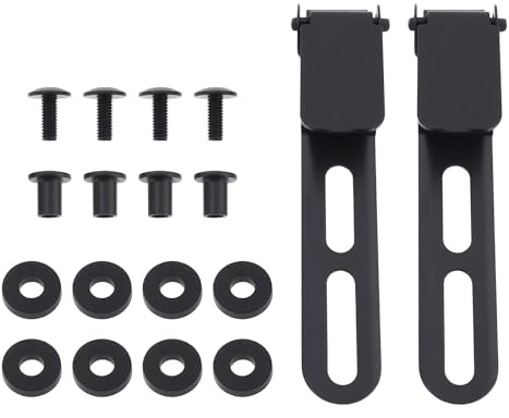 Create idea Lot de 2pcs Clips à Lame Fixe avec Vis Et Rondelles Compatible avec Kydex Ulticlip 85 X 15 Mm Noir
