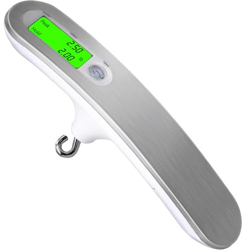 110lbs Archery Bow Scale for Draw Weight Digital Bow Scale with g/oz/kg/lb 4 Unit Conversions Luggage Scale for Traveling Bow Draw Weight Scale Recurve Bow Accessories