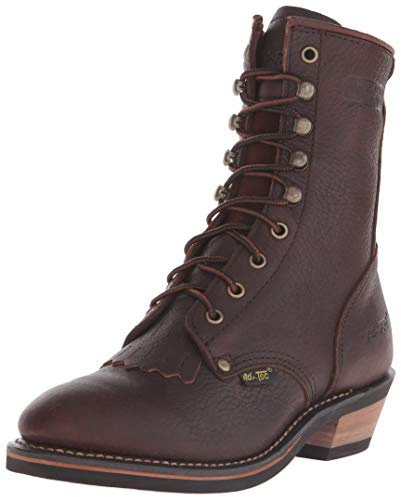 Ad Tec 8 Mid Calf Work Boots For Women Durable Full Grain Tumbled Leather & Oil Resistant Outsole Tall Packer Boots