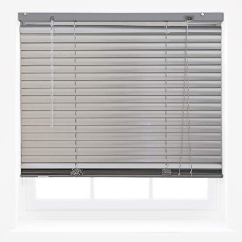 FURNISHED Persianas venecianas Plateadas de Aluminio, fáciles de Instalar, para el hogar y la Oficina, Nuevas - 90W x 210L cm