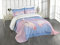 ABAKUHAUS Pferd Tagesdecke Set, 2 Achal Tekkiner Unicorns, Set mit Kissenbezügen Waschbar, für Einselbetten 170 x 220 cm, Schamesröte Lila