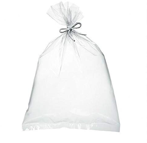 100 Sac plastique transparent cellophane 400 x 600 mm 50 microns Compatible alimentaire emballage en sachet poche de rangement sacs cellophanes transparents ouvert sachets plastiques rangement