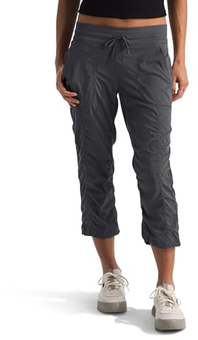 The North Face Women's Aphrodite 2.0 Capri - Moisture Wicking, Water Repellent Finish, UPF 40+ Protection, Asphalt Grey-NPF, XX-Large