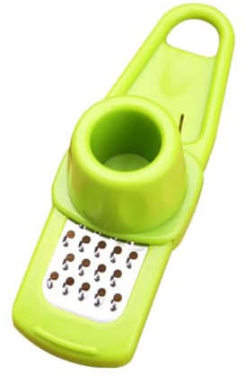 ABOOFAN Presse-ail Multifonctionnel Plastique Et Acier Inoxydable Outil De Cuisine Pratique Pour Hacher Couper Et Râper Ail Accessoire De Cuisine Compact Et Vert