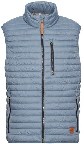camel active Herren Steppweste aus recyceltem Polyamid Jeans Blau, menswear-56