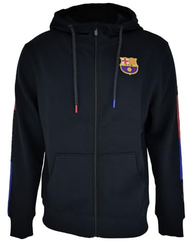 Barcelona Chaqueta FC Hoodie Abierta Barça Race Black - Producto con Licencia - Talla Adulto L