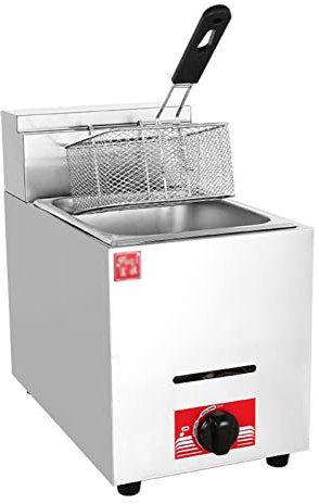 MZBDYYF Professional Gas Fryer Stainless Steel Tabletop Double-Cylinder Propane Deep Stove Cooking Table With Frying Basket - Commercial Restaurant Quality