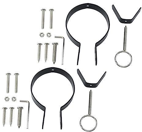 DECHOUS 2 Sets Black Iron Ham Holder Parts with Stable and Firm Design for Spanish and Italian Ham Rack Accessories for Home Use