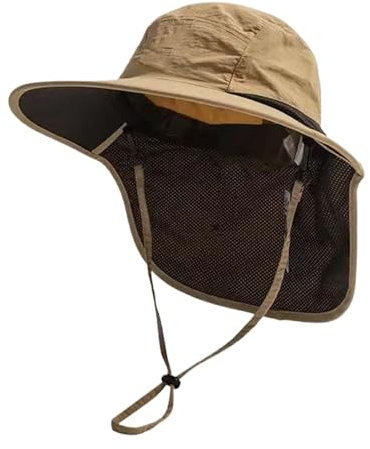 Jvjggag Sombrero de protección Solar, Ajustable con Solapa para el Cuello, Transpirable y refrescante para Senderismo, para Hombres y Mujeres, Equipo al Aire Libre para Pesca, Camping, Correr, Viajes