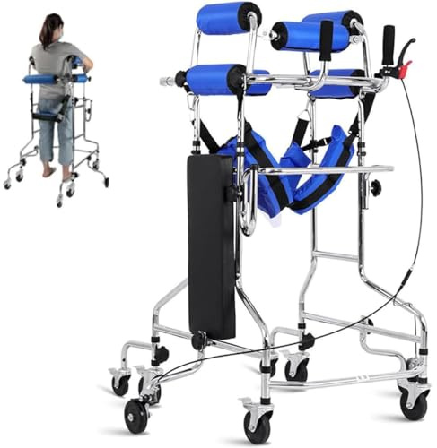 Déambulateur D'Intérieur Pour Personnes Âgées Et Adultes Souffrant De Paralysie Cérébrale Ou D'Avc. Aide À La Marche Des Membres Inférieurs. 8 Roues, Hauteur Réglable, Supporte Jusqu'À 220 L