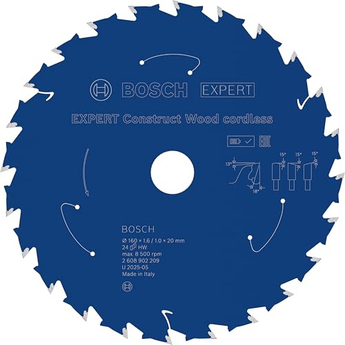 Bosch 1x EXPERT Construct Wood cordless cirkelsågklinga
