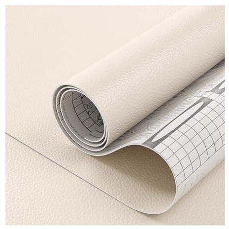 Ecopelle Adesiva Toppa Autoadesiva Per Riparazione In Pelle Bianco Sporco, Kit Di Riparazione Per Tappezzeria In Vinile E Similpelle Per Mobili, Divani, Sedili Per Auto E Sedie Da Ufficio(100X30cm)