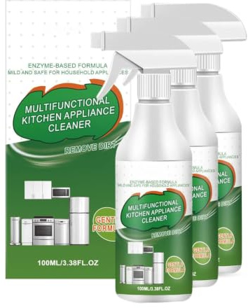Flycleanse Kitchen Cleaner, 100 ml mångsidig enzym skumrengöring, multifunktionell kraftrengöring för kök, mångsidig, kraftfull, oljefläckar köksrengöring för ugn, spis, köksfläkt (3 st)
