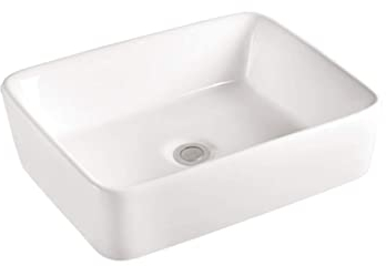 Grünblatt Waschbecken Aufsatz-Waschschale mit Lotus Effekt Nano-Beschichtung (49 x 37 x 13)