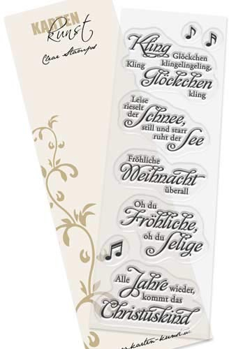 Karten-Kunst Clear Stamps KK-0026 Stempel Weise Worte Weihnachtslieder Silikonstempel