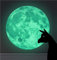 WandSticker4U®- Wandtattoo Leuchtmond 30x30 cm I selbstklebend fluoreszierend Mond leuchtend Aufkleber Kinder Glow Sticker Leuchtsticker I Wand Deko für Kinderzimmer Schlafzimmer