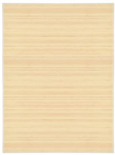vidaXL Alfombra, Estera Rectangular de Suelo, Alfombra Antideslizante Decorativa para Salón, Estilo Rústico, Bambú Color Natural 150x200 cm
