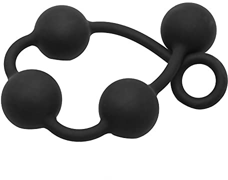 SeLgurFos Plug Anal en Silicone unisexe 4 perles de traction boule anale Masturbation anale masseur de Prostate érotique dilatateur Anal mâle femelle Gay Anal Sex Toys (S)