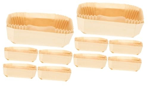 COLLBATH 2sätze Holzbackform Mit Papiereinlage Teiliges Hitzebeständiges Backzubehör Für Kuchen Brot Brownies Für Bäckereien Restaurants Und Zuhause