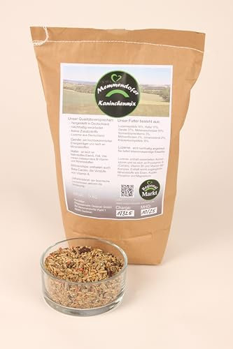 Memmendorfer Kaninchenfutter (5kg) | Premium Kaninchenmix & Hasenfutter | Alleinfuttermittel für Kaninchen & Zwergkaninchen | Proteinreich & nachhaltig mit Luzerne aus Deutschland
