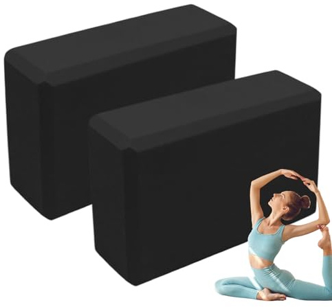 Bloques De Yoga,2 Bloques Para Estiramientos | Cuña Antideslizante De Espuma EVA Para Principiantes, Entrenamiento En Casa, Meditación, Posturas De Yoga Caliente Y Equilibrio