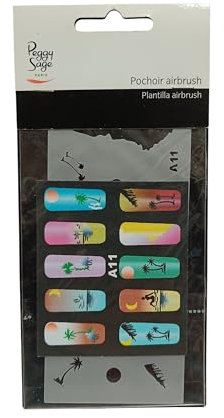 Peggy Sage Sagoma Airbrush per Unghie, Stencil per Decorazione Unghie, ref. 149980
