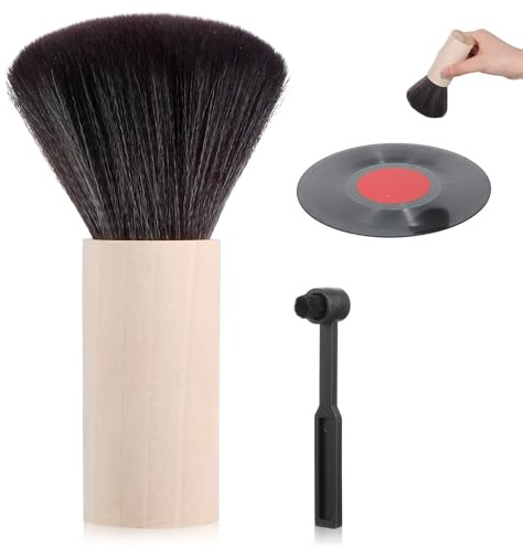 Vinyl Cleaning Brush, Anti Static Brushes with Stylus Brush Record Player Cleaner with Ultra-Fine Fiber Bristles for Vinyl CD Album