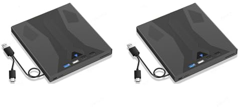 Vjsujehgy 2X Masterizzatore Blu-Ray Esterno, Supporta Dischi da 100 GB, USB 3.0 e Lettore Dvd/CD/BD di Tipo C, unità Blu-Ray Ottica 3D per Laptop