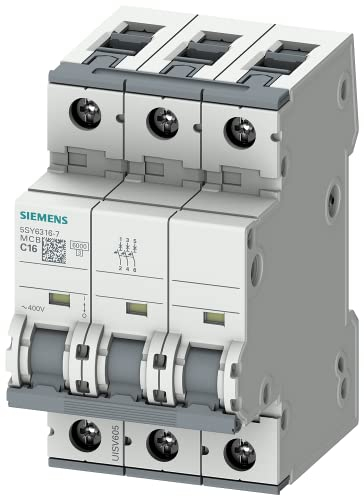 SIEMENS - Siemens 5SY63167 Leitungsschutzschalter 6kA C16 3P in 3TE 400V, MCB, Sicherungsautomat