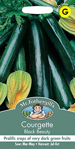Mr Fothergill's 13468 Vegetable Seeds, COURGETTE Black Beauty, Dark Green