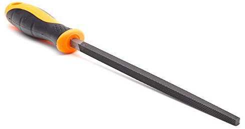 Finder Bastard Cut Mill Square, 8 Inch Square File with High Carbon Hardened Steel, Ergonomic Grip, Plastic Handle, Hand File for Filing or Trimming Material Ideal for Wood, Metal, Plastic