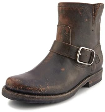 Frye 5 ¾” Veronica Booties for Women - Full-Grain Brush-Off Leather with Antique Metal Hardware and Rubber Outsole, Genuine Stitch Welt Construction, Black - 7 M