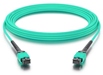 10Gtek Fiber Patch Cable - MPO to MPO OM3 Multimode Fiber Jumper Patch Cord, 8-core Fiber for QSFP+Transceivers Application, 10-Meter(33-ft)