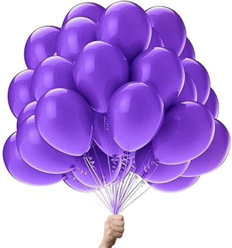 Lila luftballons - 100% Reiner NATURLATEX - Premium Qualität - Latex Party Ballons - Metallic Ballons - Geburtstag Dekoration - Bunte Luftballons 50