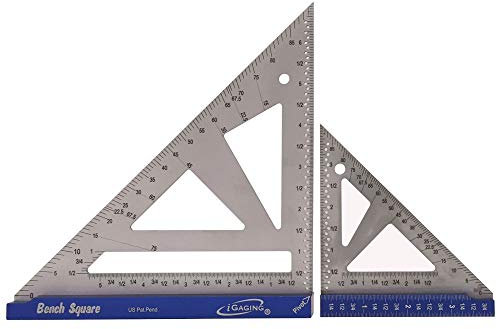 iGaging Bench Square (Stainless Steel, Set), Tri Square Set, #36-BS-47