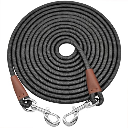 SEPXUFORE Hundeleine, Seil, Leinenhalter, 8-10-13-15-20-25-30-35-40-45-50 m, robustes Nylon-Karo-Schnur für mittelgroße und große Hunde, Indoor/Outdoor, Spielen, Camping, Hinterhof