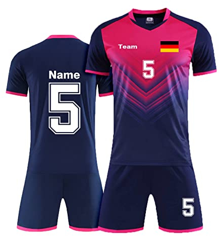 LAIFU Trikot Kinder Männer Jungen Personalisierte Benutzerdefiniert Trikot Jeder Name Nummer Team Logo