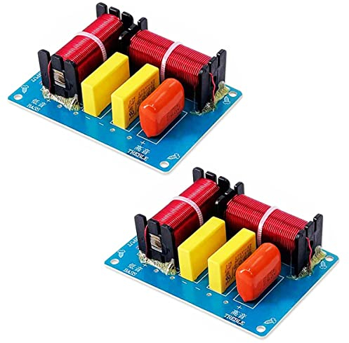 VOANZO 2 x 180W Altoparlante Crossover Connessione USB Crossover a 2 Vie Punto di Crossover ad Alta e Bassa Frequenza 2900Hz Adatto per Altoparlante da Scaffale Hi-Fi Altoparlante Centrale