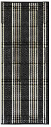 Hogar y Mas Alfombra BAMBÚ Natural Cuadros (Negro, 75X180CM)