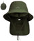 WANYIG Sonnenhüte Herren Damen Faltbar Fischerhut Anglerhut Sommerhut Outdoor Hut Sommer Wasserdicht Bucket Hat Safari Boonie Hut Atmungsaktiv UV Schutz mit Nackenschutz (Armeegrün)