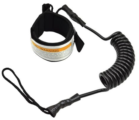 Missmisq Sups Leash Surfboard Leash Sups Surf Leine Aufgerollte TPU Seil Schlaufen Doppelwirbel Sicherheitsleine Surfbrettgurte Surfen Surfboard Leash Für Stand Up Paddle Board Surfboard