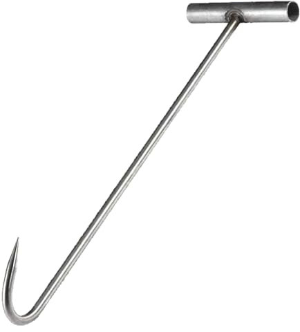 Crochet pour Couvercle de Regard,Lève-Couvercle de Regard à Crochet,Crochet Leve Plaque,Crochet De Poignée en T pour Trou d'homme,Crochet Simple pour Couvercles D'égout,Lève-Plaque D'égout 30 cm