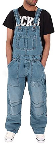 Hängselbyxor herr arbetsbyxor jeans arbetsbyxor herr stretch stora storlekar denim jumpsuit ärmlösa jeans med många fickor sommar overall mode säckig streetwear cargobyxor denim byxor
