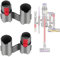 URHELP 2 Stück Zubehör Halterung für Dyson V7 V8 V10 V11 V15, wandhalterung aufbewahrung für Dyson, Dockingstation Wandhalterung Befestigungen