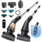 Leebein Brosse Électrique Nettoyage, 2025 Brosse Rotative Améliorée Étanche IPX7 avec 7 Têtes de Brosse, Manche Extensible et 2 Vitesses pour Salle de Bain, Sol, Cuisine et Voiture