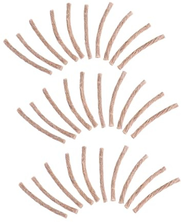 ibasenice Cuerda De Fuego Encerada 30 Piezas para Camping y Exteriores, Accesorio Portátil para Iniciar Fuego, para Senderismo y Barbacoas Al Aire Libre